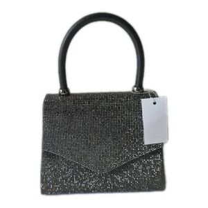 Aldo Evening Silver Sequins Top Handle Crossbody Cocktail Purse NWT‎